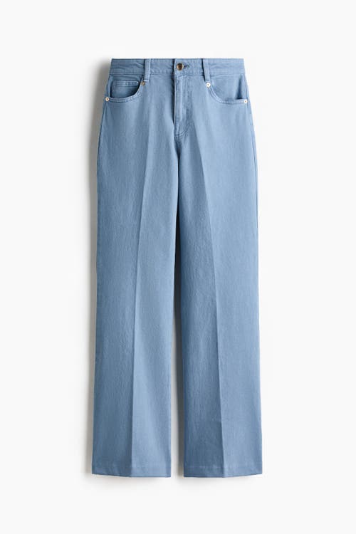 H&m Bootcut Twill Trousers In Blue