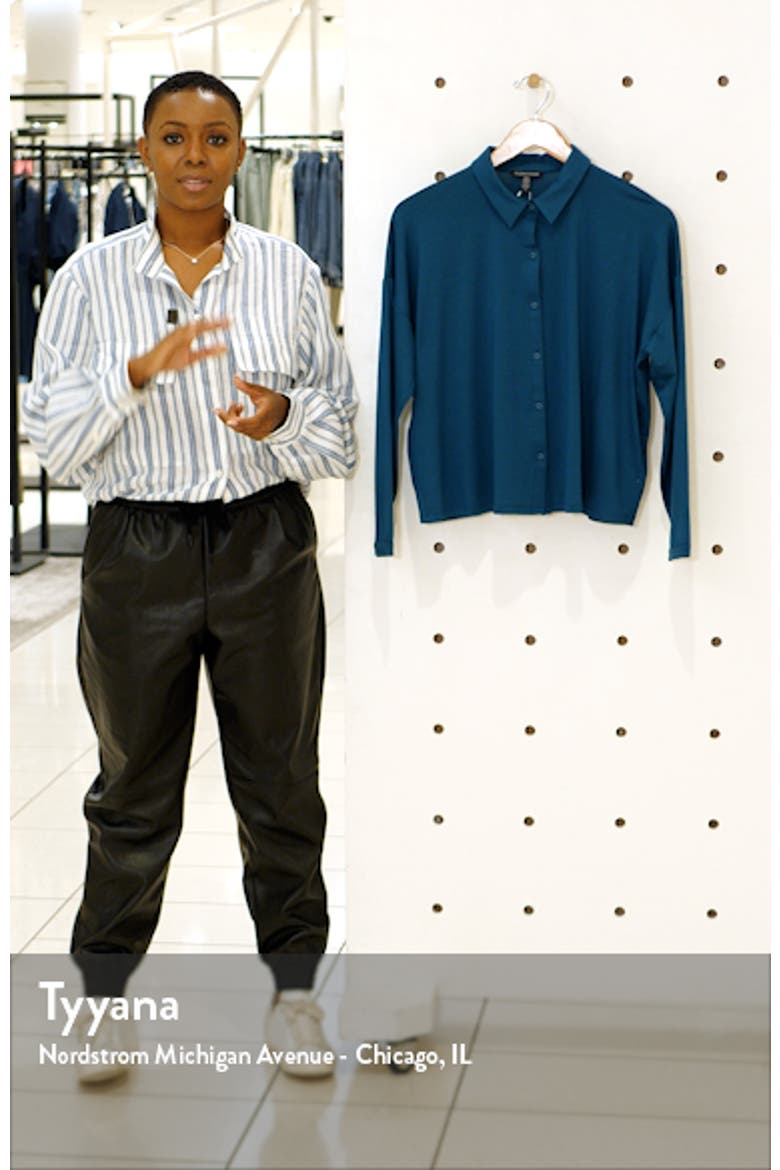 Classic Collar Stretch Jersey Boxy Shirt video