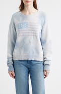 LoveShackFancy Ty Lace Flag Detail Cotton Sweater