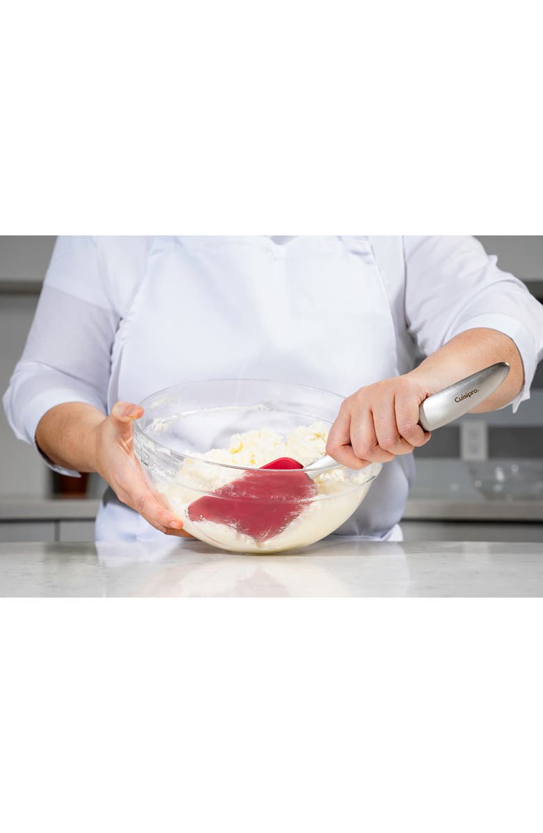 CUISIPRO Silicone and Stainless Steel 11.5-Inch Spatula, Red, Alternate, color, Red