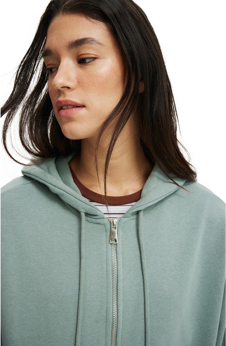 Cotton On Women's Classic Fleece Oversized Zip Through Hoodie, Alternate, color,