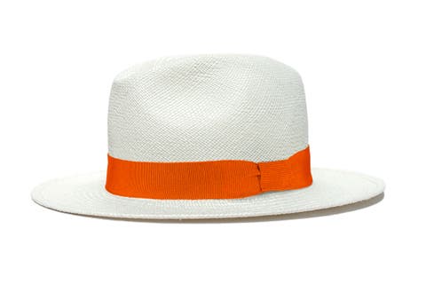 Panama orange straw hat