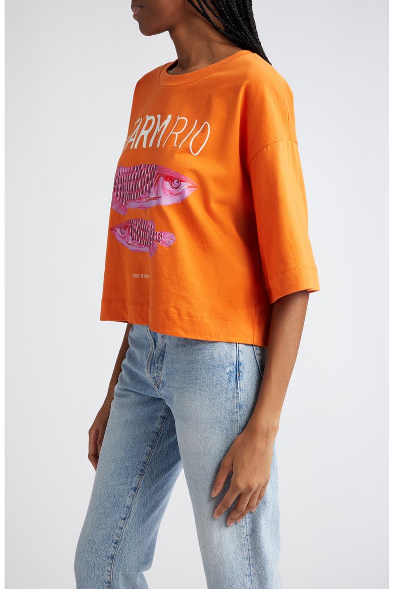 Tropical Fish Cotton Graphic T-Shirt, Alternate, color, ORANGE