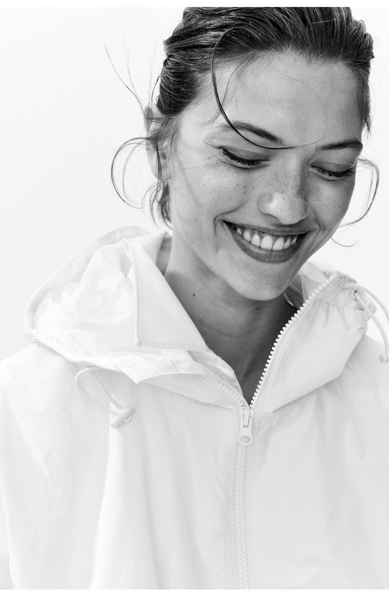 H&M Hooded Windbreaker, Alternate, color, Cream