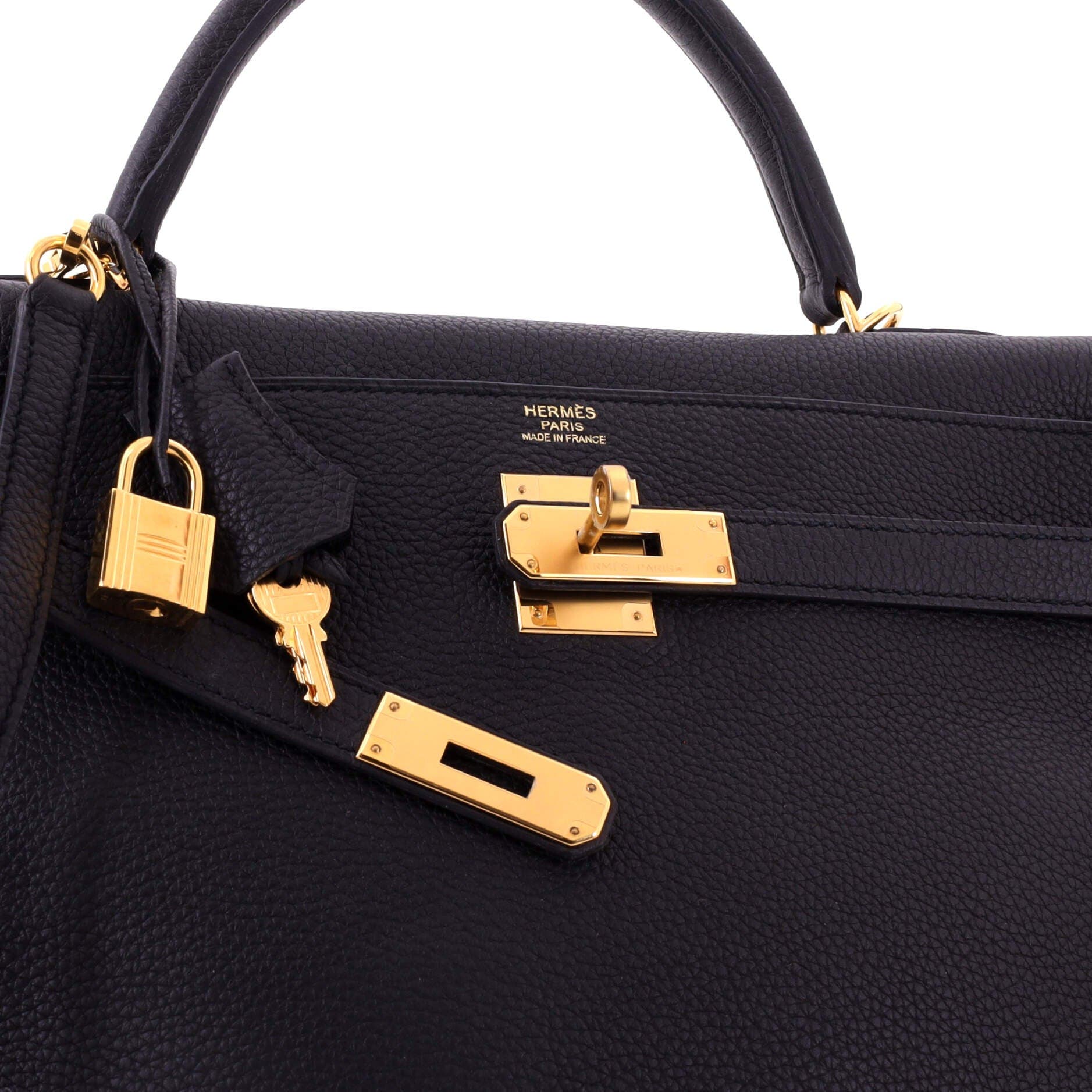Kelly Handbag Black Togo with Gold Hardware 32, Alternate, color, Black