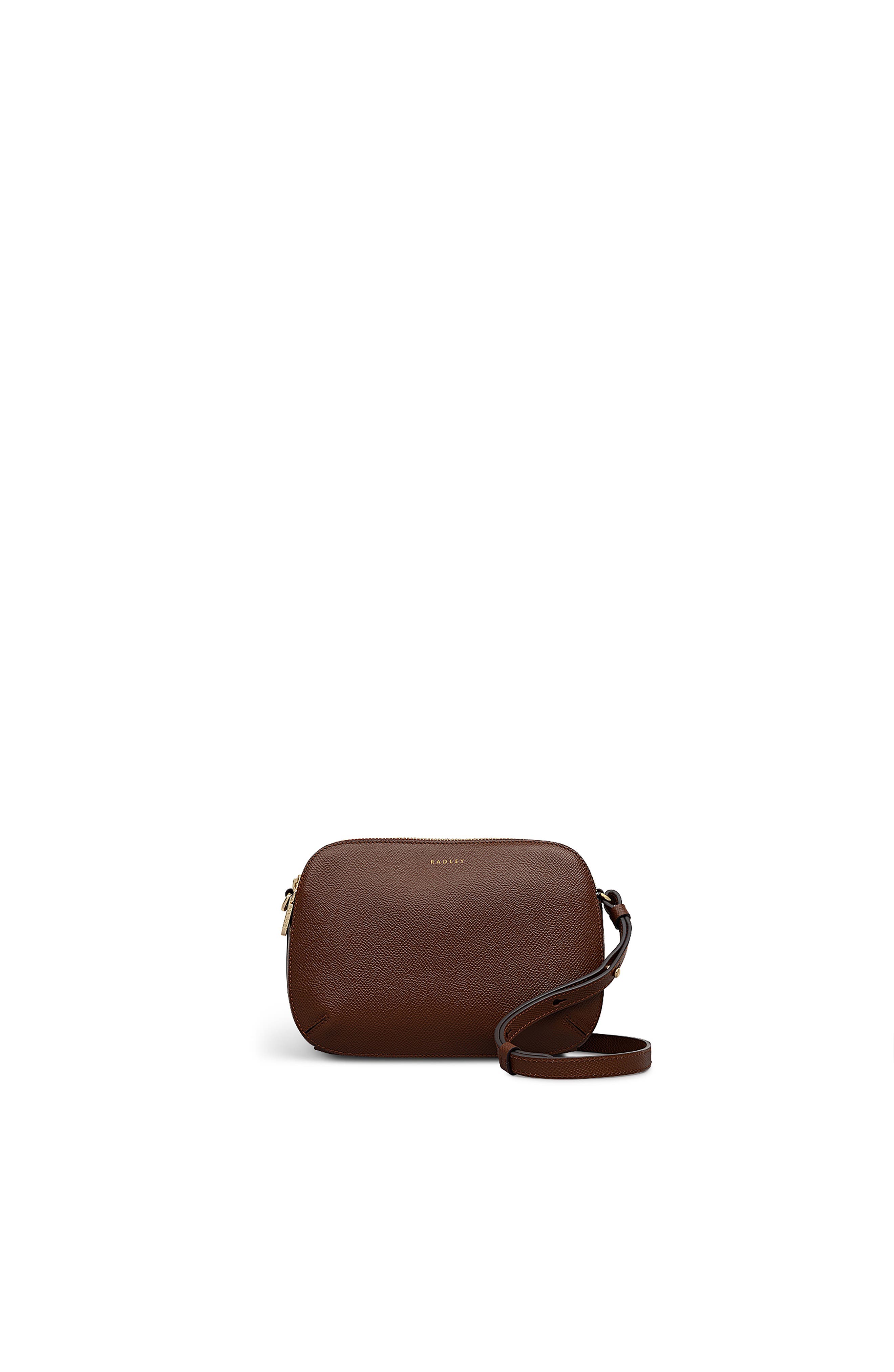 Radley Dukes Place - Texure Medium Ziptop Crossbody Bag, Main, color, Chocolate