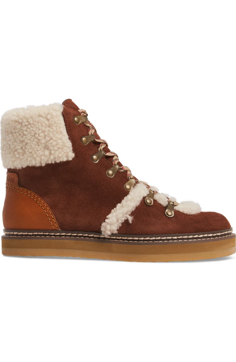 See by Chloé 'Eileen' Genuine Shearling Boot, Alternate, color,
