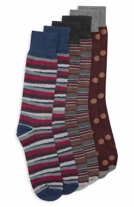 3-Pack Thin Stripe Dress Socks