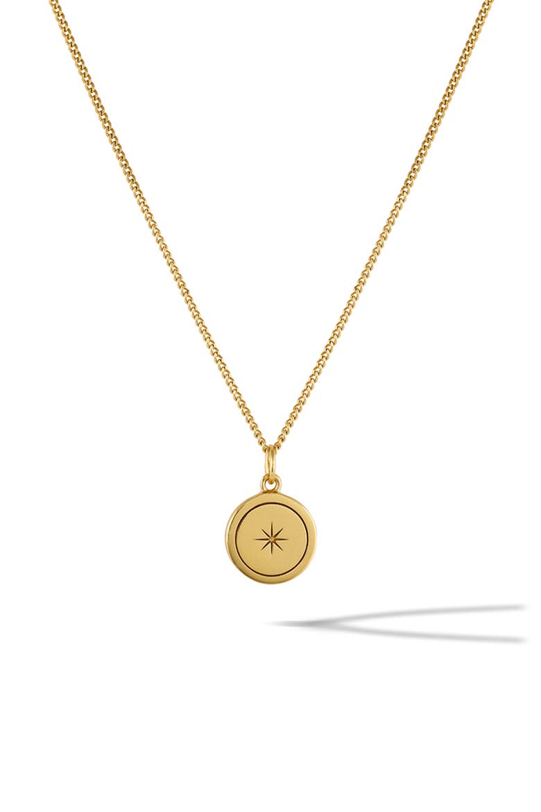 North Star Pendant Necklace, Main, color, GOLD