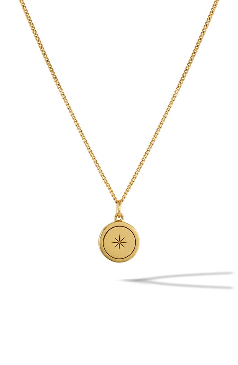 Vincero North Star Pendant Necklace, Main, color, Gold