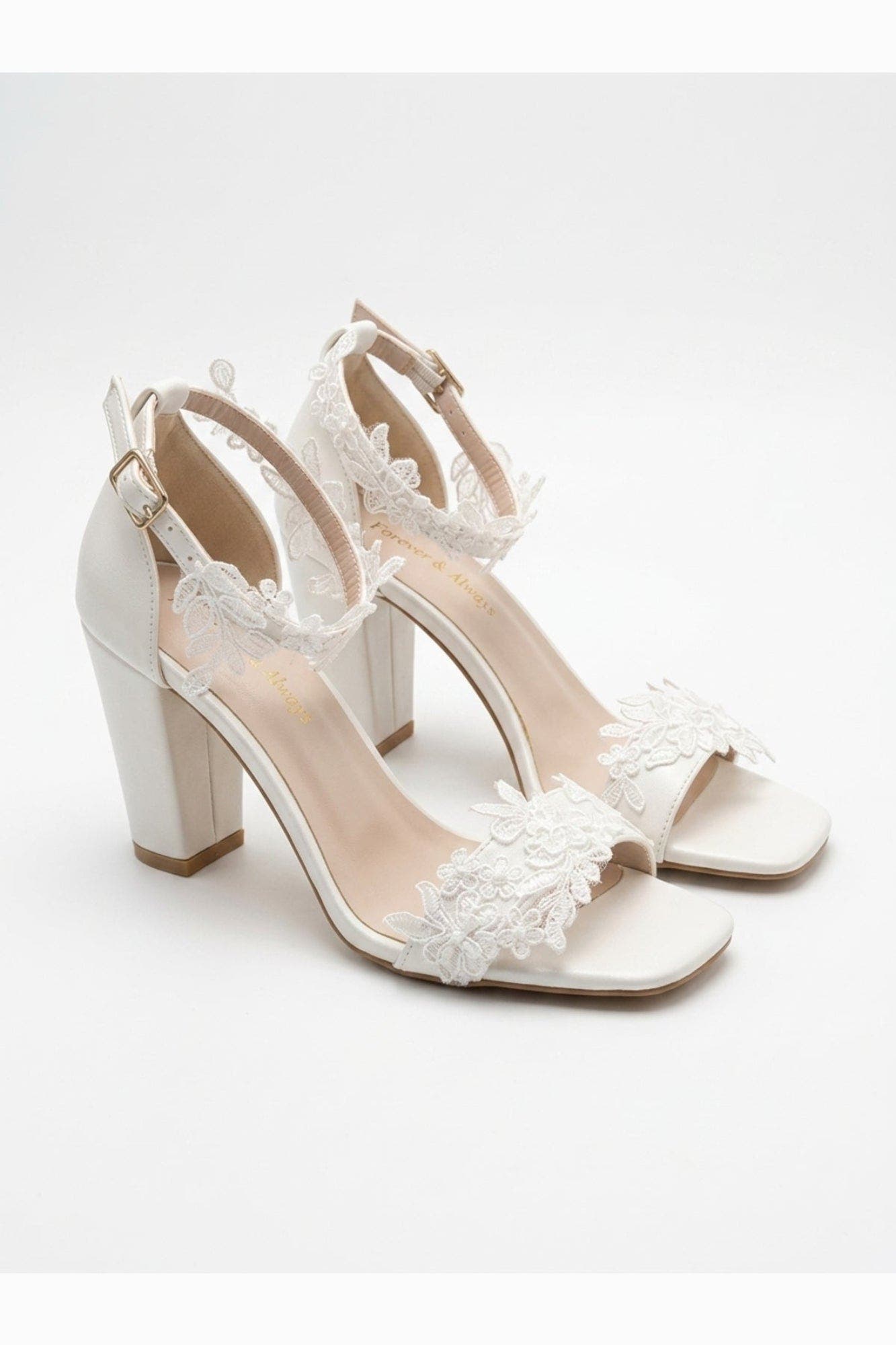 Selia Block Heel Bridal Sandal, Alternate, color, Ivory