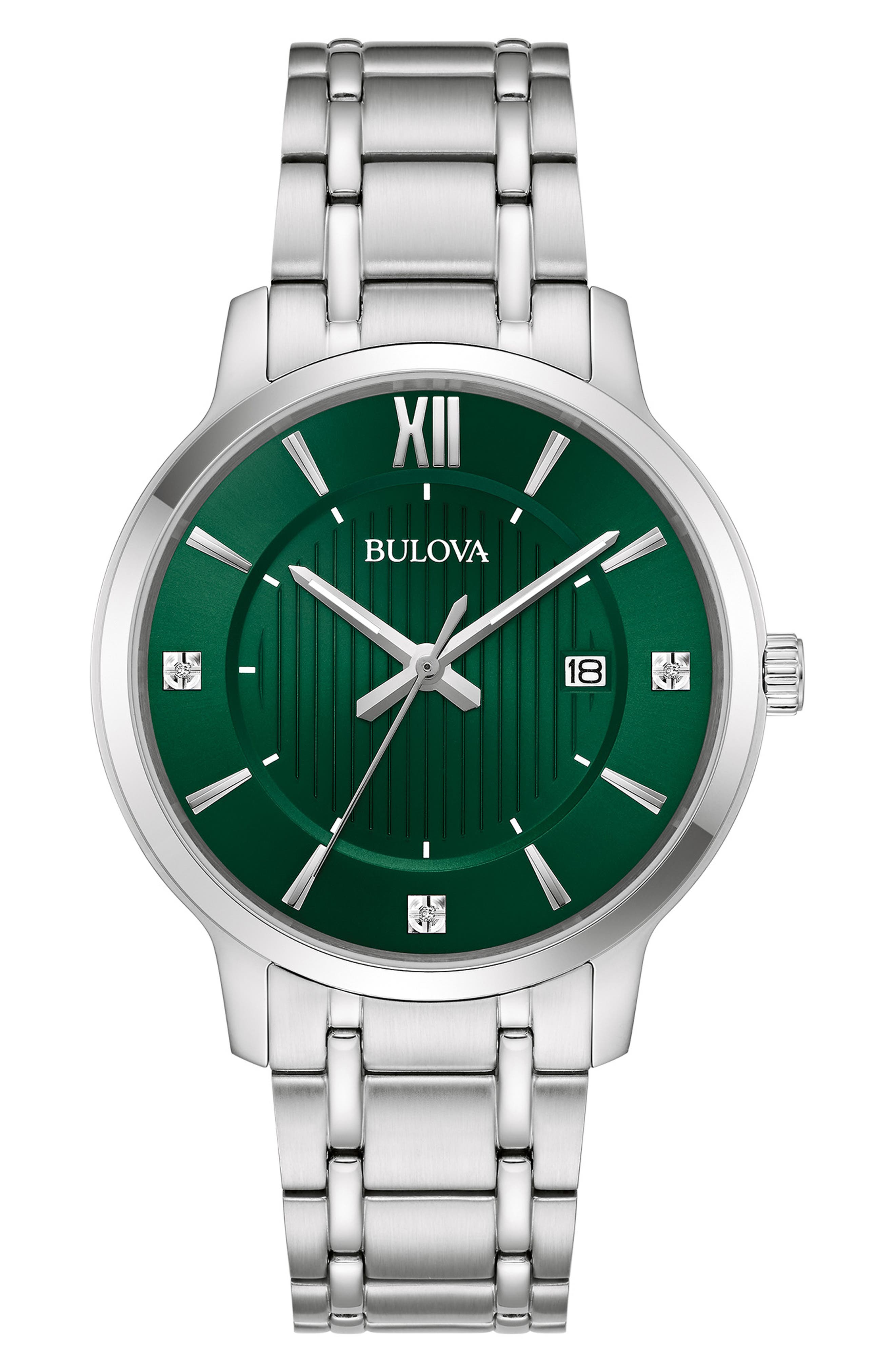 Sutton Diamond Marker Bracelet Watch, 40mm