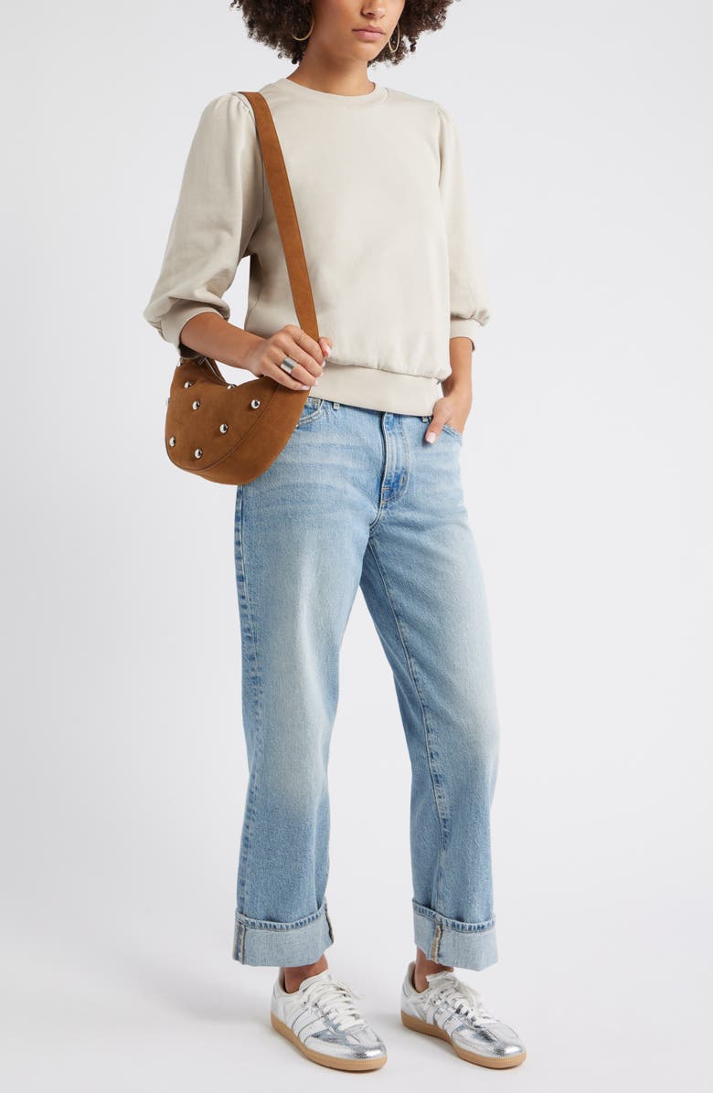 Treasure & Bond Puff Sleeve Sweatshirt, Alternate, color, Grey Chateau