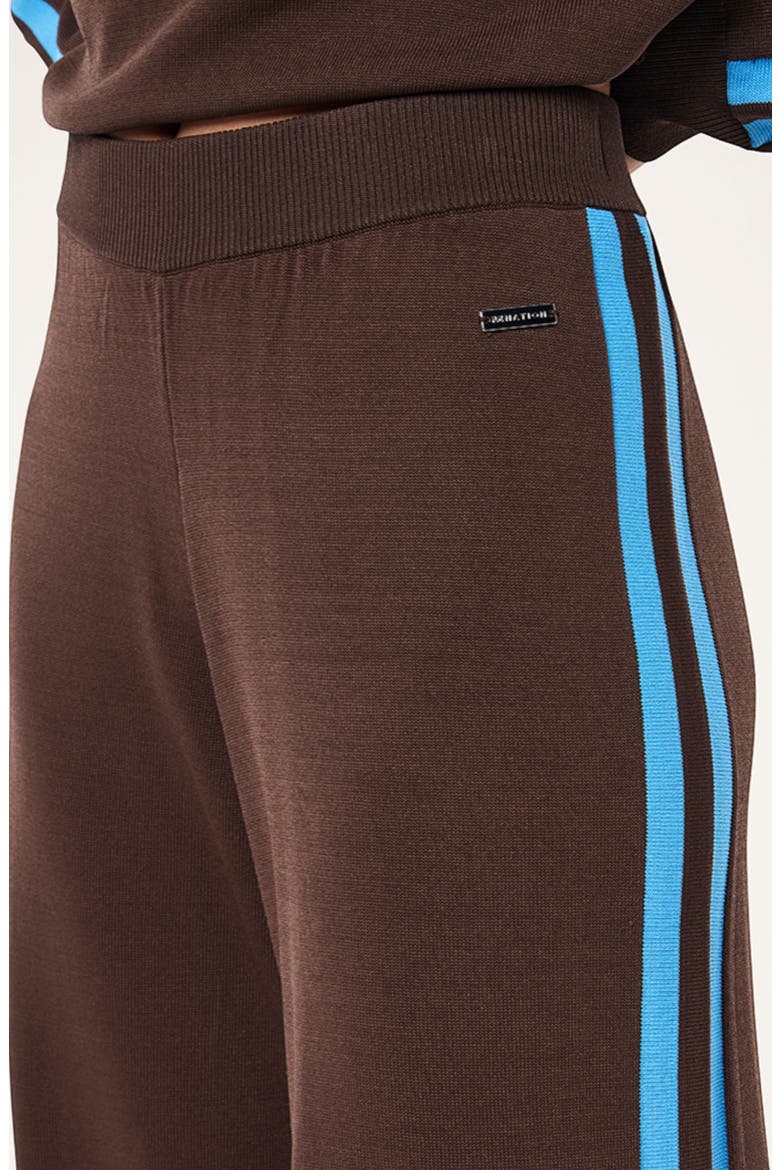 Retreat Stripe Wide Leg Track Pants, Alternate, color, COFFEE/ MARINA