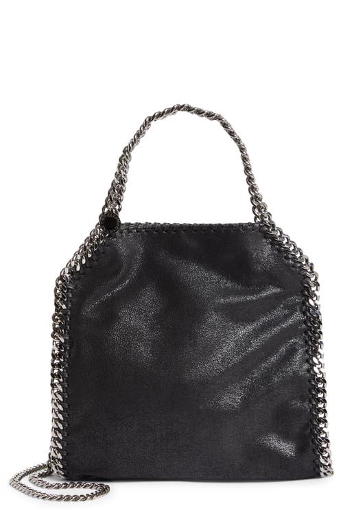 Stella McCartney Mini Falabella Faux Leather Tote in Black W/Silver at Nordstrom