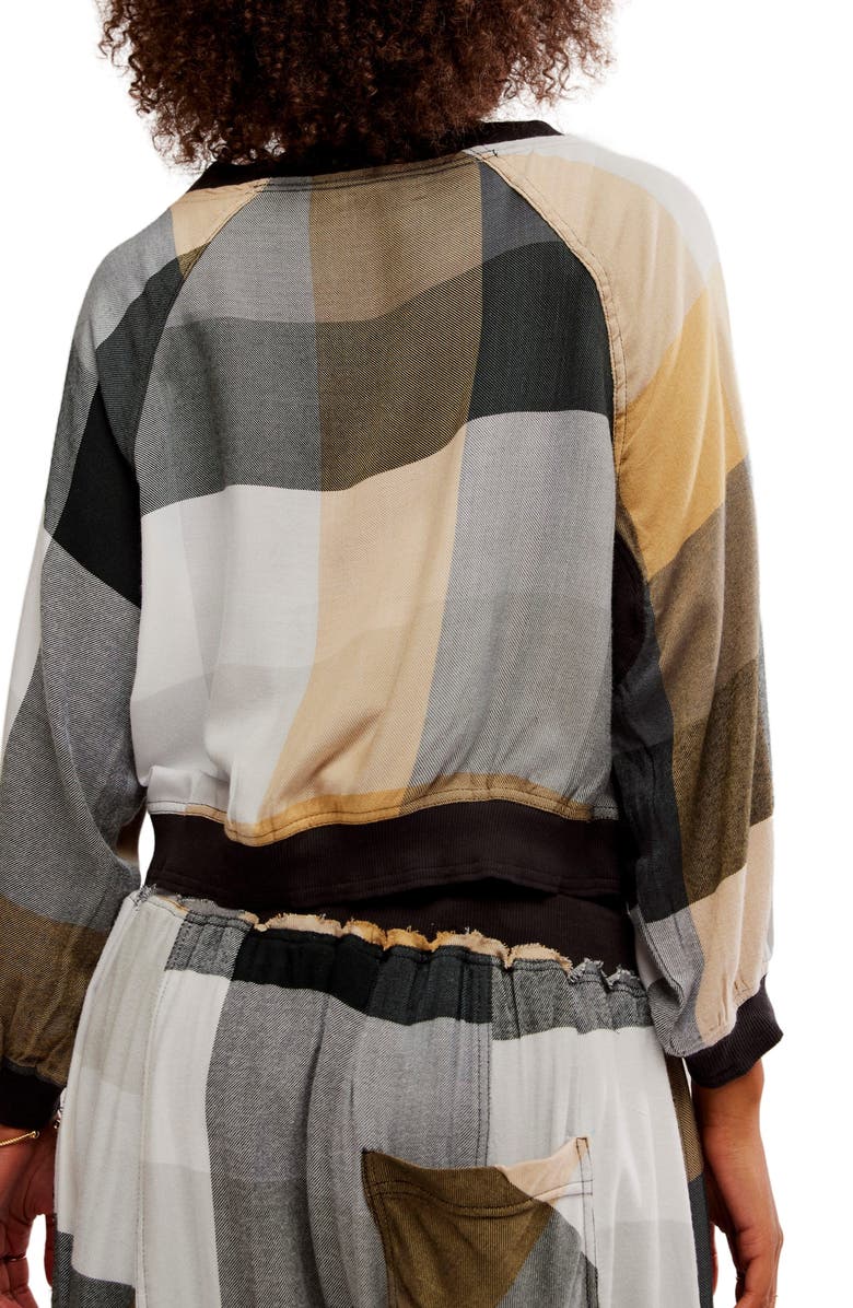 Free People Sugar Cookie Flannel Pajama Sweatshirt, Alternate, color, Neutral Combo