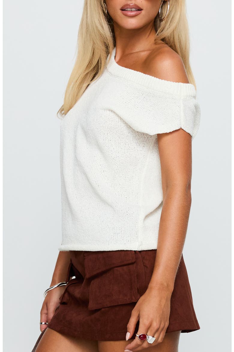 Ashfield One-Shoulder Sweater, Alternate, color, WHITE