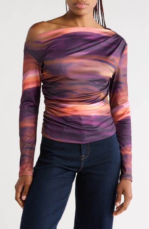Draped Jersey Top
