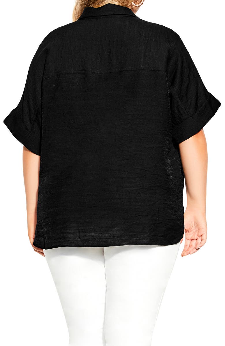 City Chic Laid Back Tie Front Top, Alternate, color,