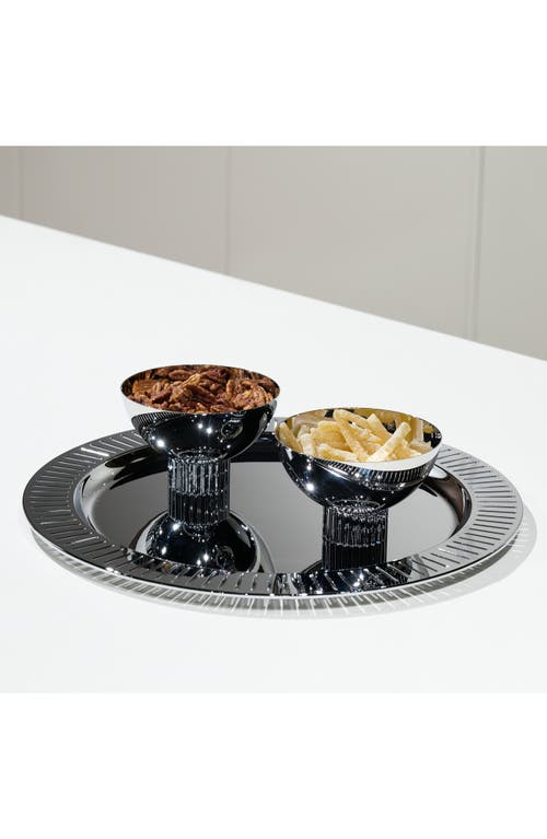Anna New York Striations Nut Bowl In Silver