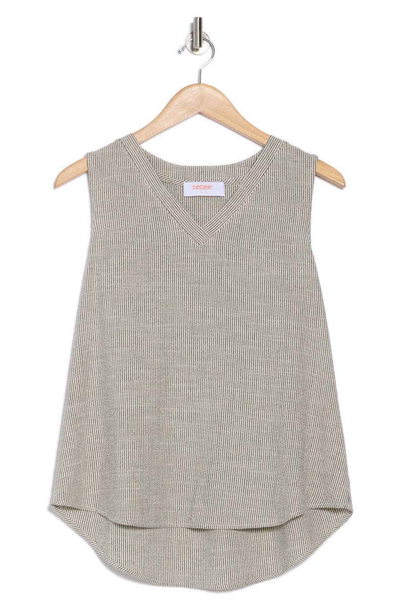 Renee C Striped Tank Top, Alternate, color, Grey