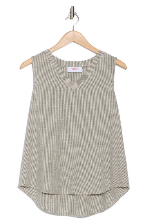 Shop Renee C Striped Tank Top In Grey