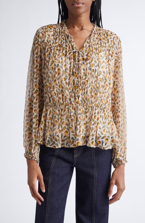 Robbie Print Silk Top