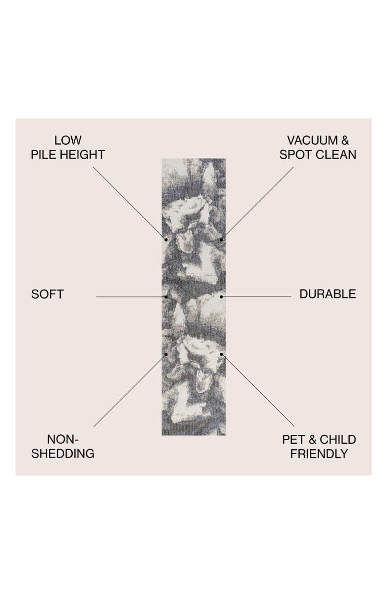 JONATHAN Y Petalo Abstract Two-Tone Modern Area Rug, Alternate, color, Gray/Cream