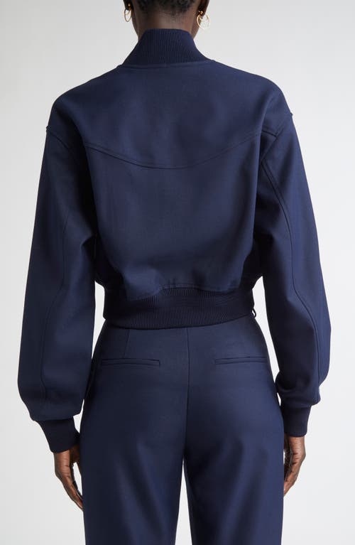 St John St. John Collection Dakota Stretch Gabardine Bomber Jacket