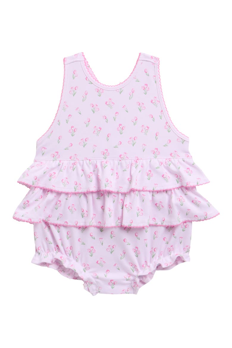 Print Pima Cotton Bubble Romper, Main, color, MULTI PINK