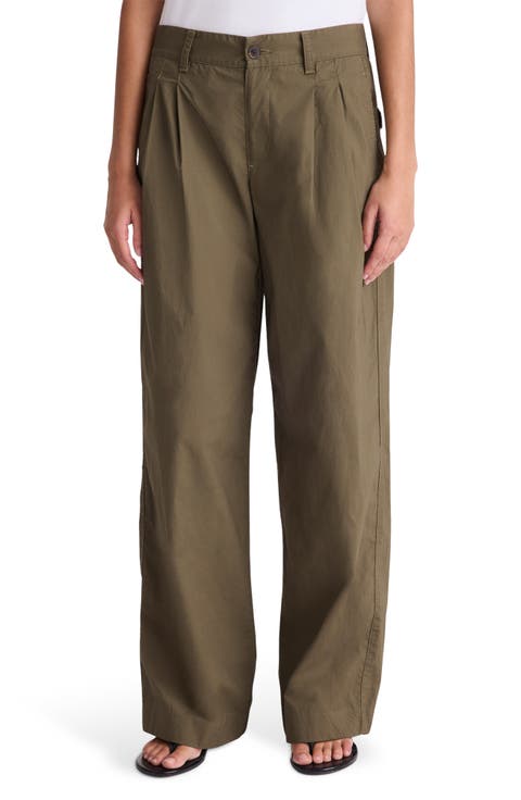The Everyday Pleated Cotton Poplin Trousers