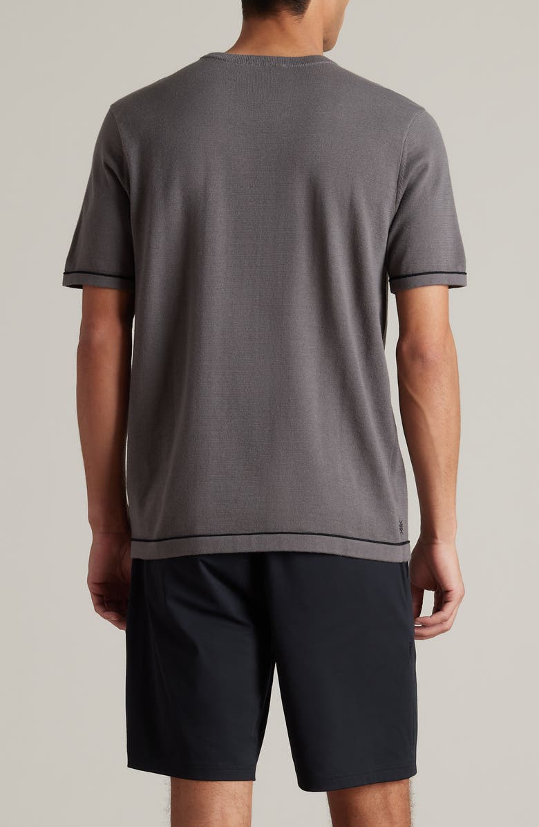 Rhone Compass Knit T-Shirt, Alternate, color, Smoke/ Black