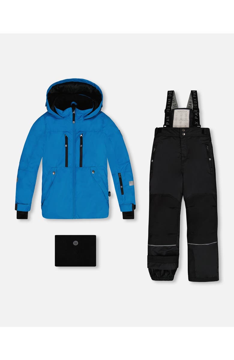 Deux par Deux Big Boy's Two Piece Technical Snowsuit Royal Blue And Black, Main, color, 