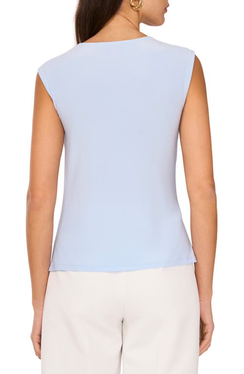 VINCE CAMUTO VINCE CAMUTO DRAPED CROSS NECK SLEEVELESS TOP