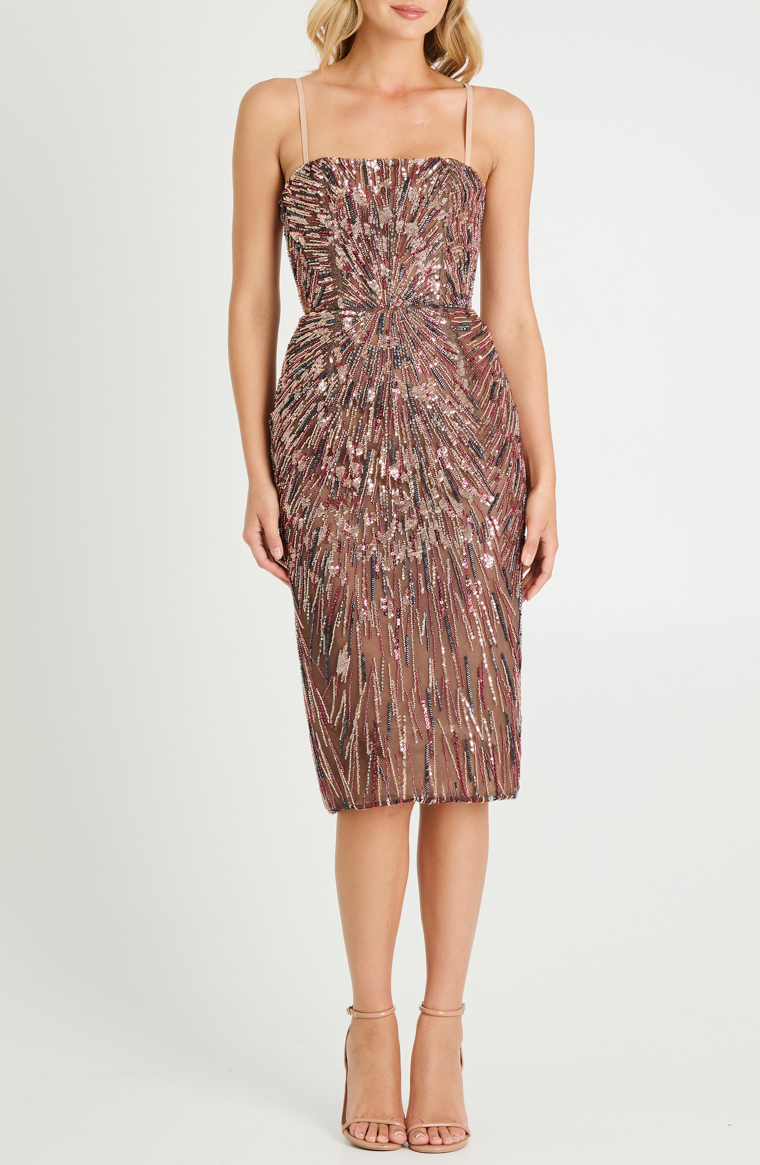 HELSI Marina Sequin Cocktail Pencil Dress