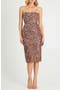Marina Sequin Cocktail Pencil Dress