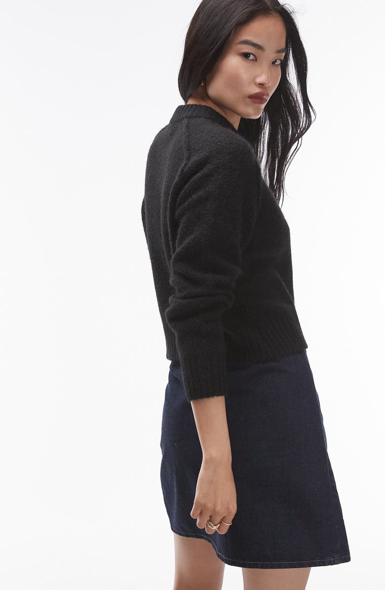 Topshop Exposed Seam Sweater, Alternate, color,