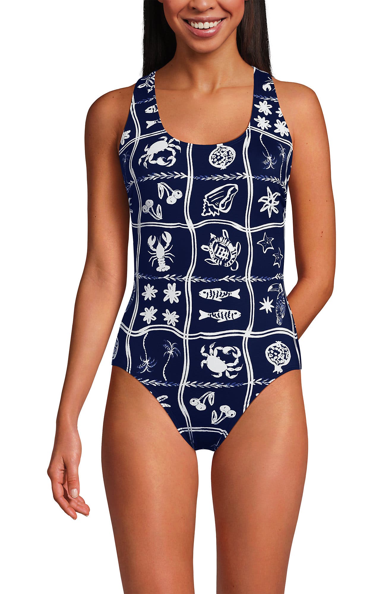 Sea Stamp/Navy/White