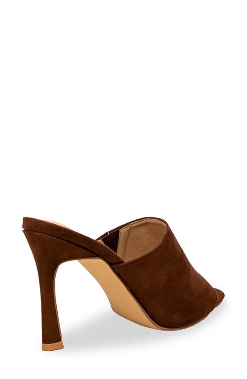 Chase & Chloe Chase And Chloe Open Toe Mule In Brown