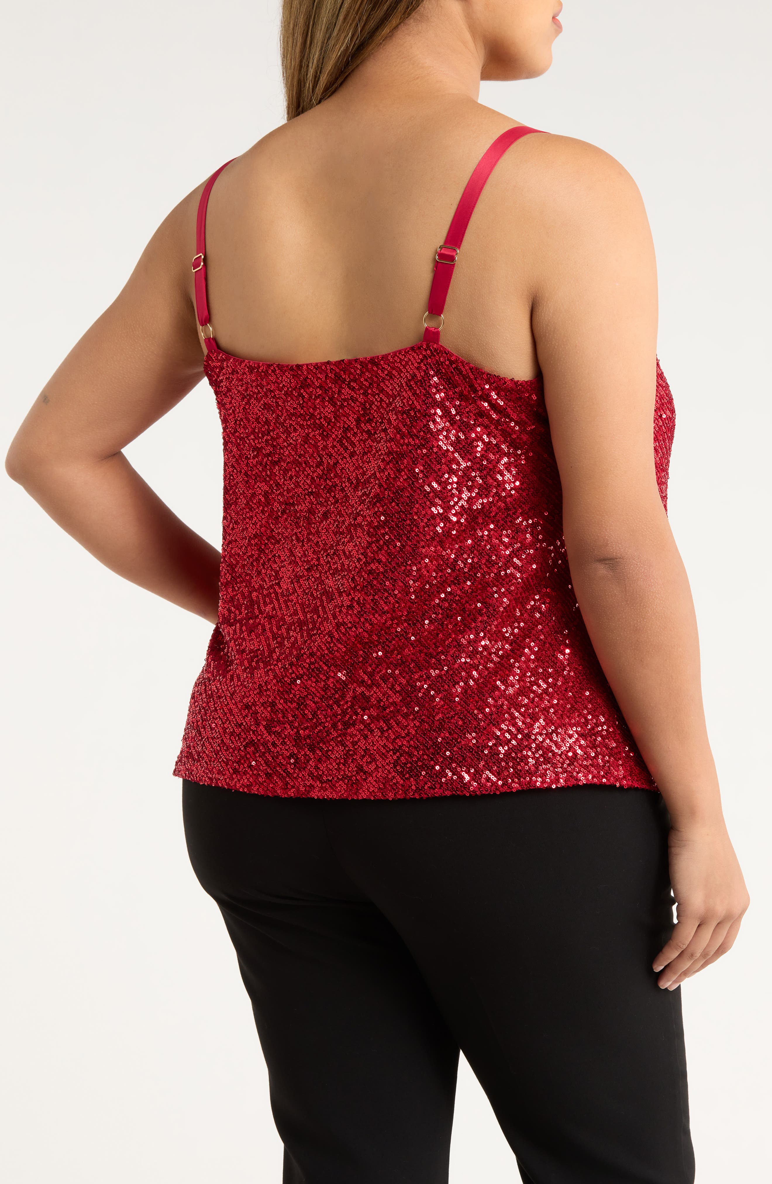 Sequin Cowl Neck Camisole - image 4
