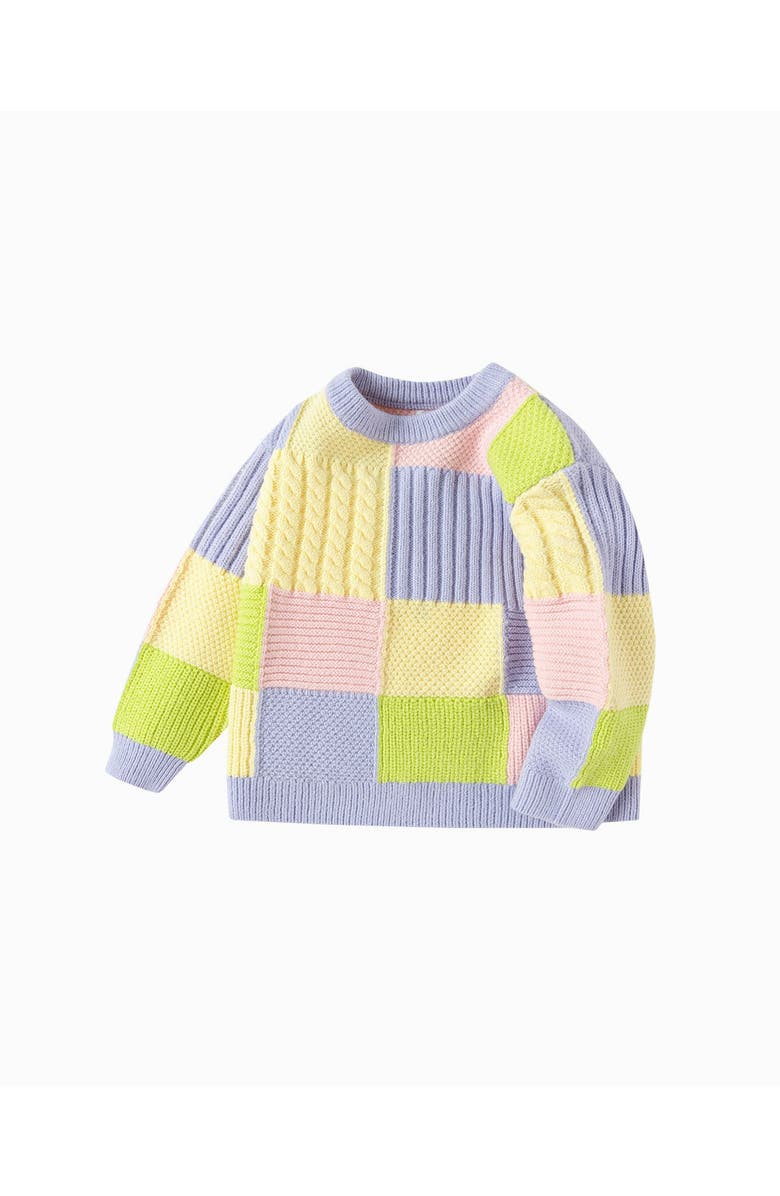 Balabala Patchwork Pop Pastel Sweater, Main, color, Purple