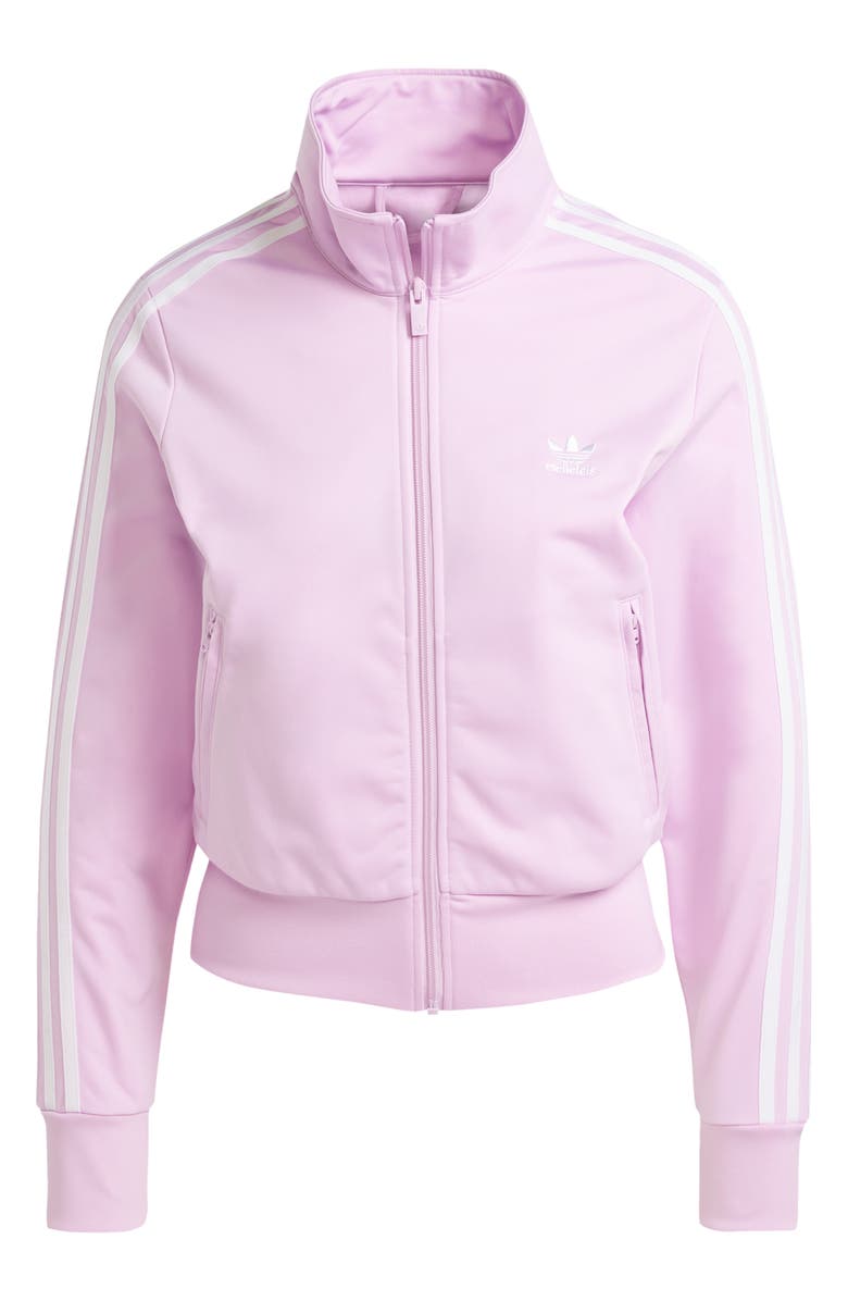 adidas Firebird Recycled Polyester Track Jacket, Alternate, color, Light Orchid
