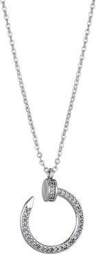 Adornia Cubic Zirconia Nail Pendant Necklace