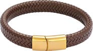 Adornia Men's Braided Leather Bracelet