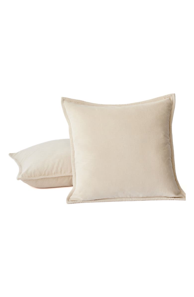 Coyuchi Velveteen Organic Cotton Pillow Cover, Main, color, Undyed