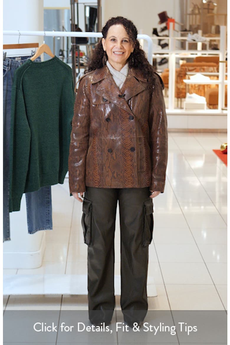 Dolores Double Breasted Leather Coat video