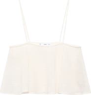 MANGO Ruffle Knit Crop Camisole