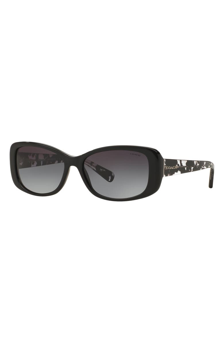 COACH 56mm Rectangle Sunglasses, Alternate, color, 