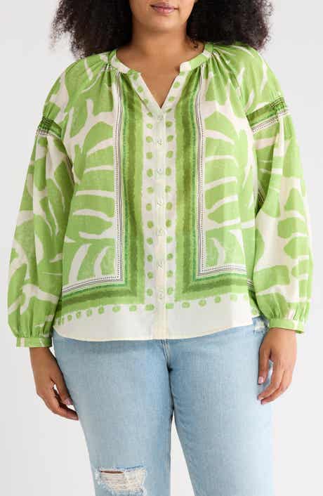 DR2 by Daniel Rainn Border Print Button-Up Shirt