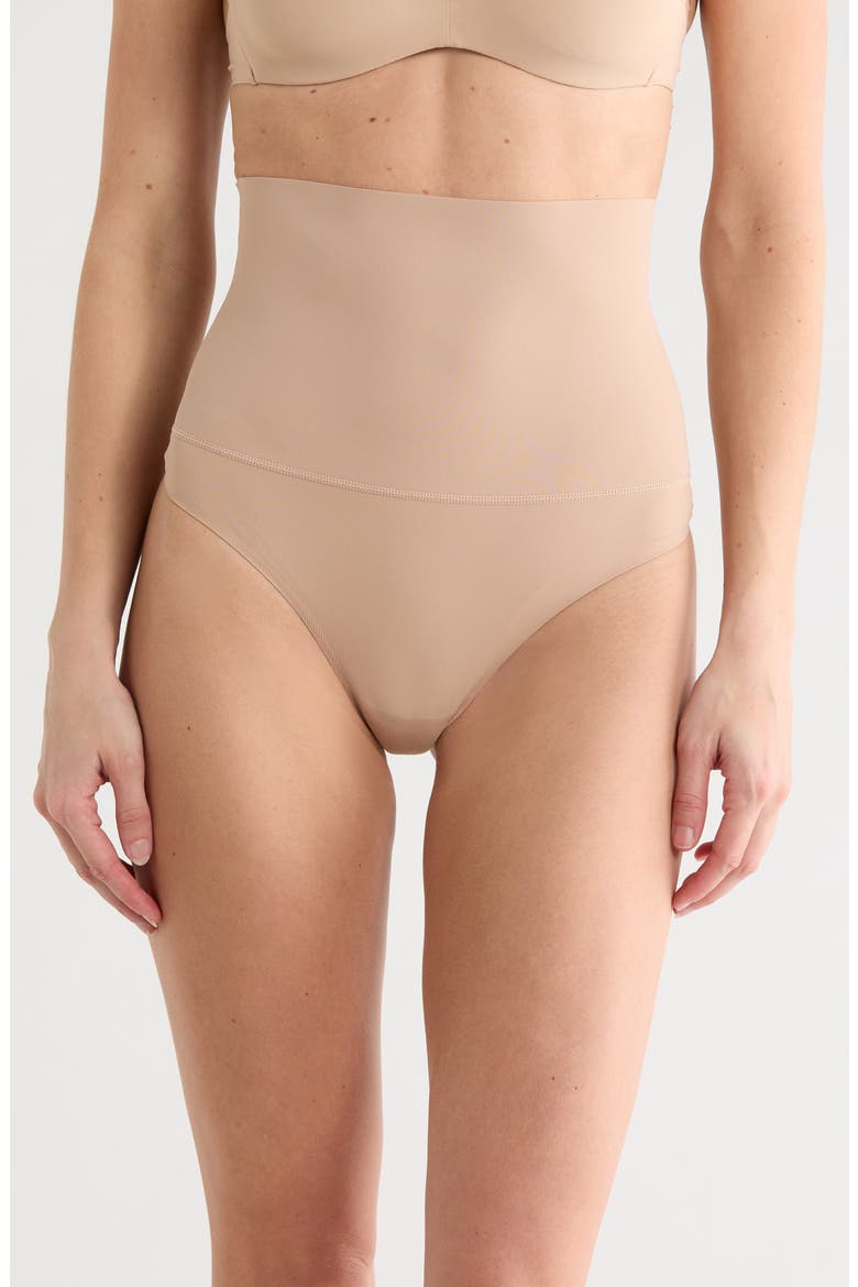 2-Pack High Waist Shaping Thongs, Main, color, ROEBUCK